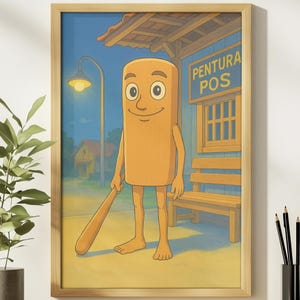 Tung Tung Tung Sahur Brainrot Meme Poster, Brainrot Memes, Meme Posters, Italian Brainrot, Studio Ghibli Poste, Ghibli Poster, Stupid Gifts