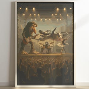 Framed Bombardiro Crocodilo Poster,Music Poster,Brainrot Memes,Brr Brr Patapim,Shark Meme,Stupid Gift,Tiktok Meme,Italian Brainrot,Ballerina