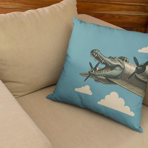 Bombardino Crocodillo Brainrot Meme Pillow, Brainrot Memes,Tiktok Meme, Crocodile Meme, Stupid Gift, Social Media Viral, Italian Brainrot