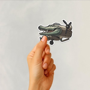 Bombardiro Crocodillo Meme Sticker, Brainrot Memes, Internet Humor, Tiktok Meme, Stupid Gift, Italian Brainrot, Brainrot, Shark in Shoes