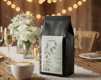 Personalisierter Hochzeitskaffee mit Namen – Bio & handgeröstet | Gastgeschenk oder Dankeschön – MyCoffee