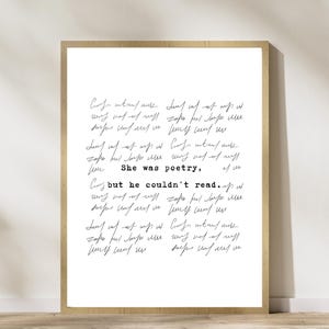Arte mural con poema de amor propio, póster imprimible con poema corto, arte mural con carta de amor, impresión de poesía estética de chica suave, arte mural de chica con descarga digital