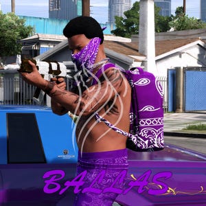 FiveM Ballas Ped | Custom Boss Character |Gang, Civilian RP | QBCore ESX Ready