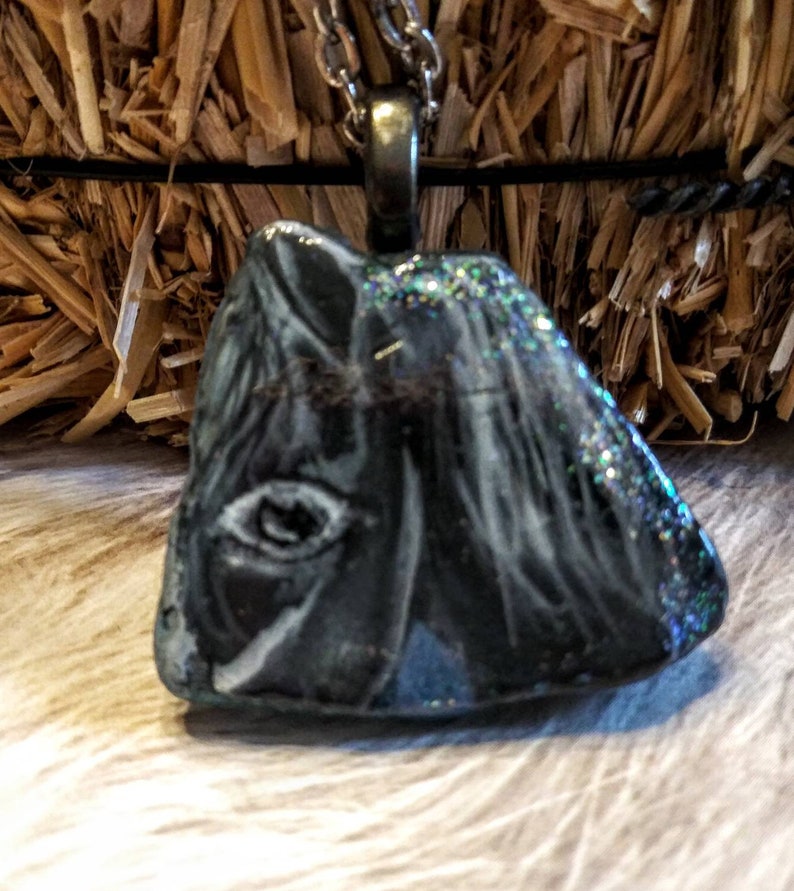 Painted Horse Necklace/ Painted Horse Jewelry/ Sea Glass Etsy