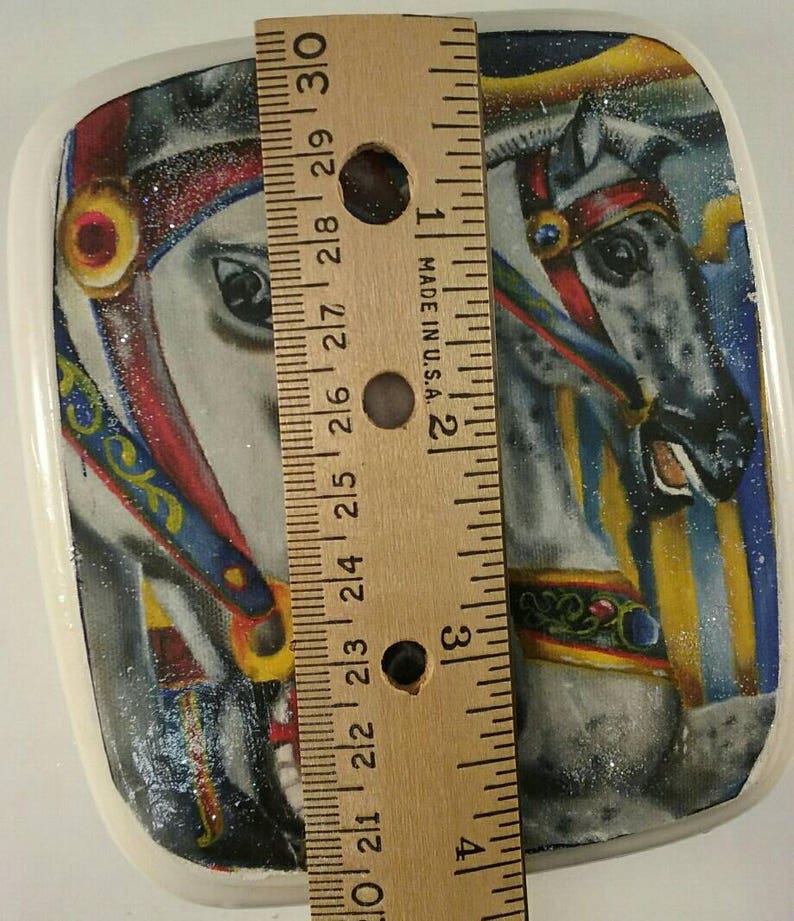 Painted Horse Box/ Horse Jewelry Box/ Carousel Horse Box/ Etsy
