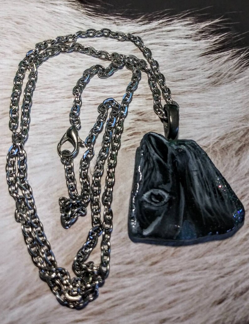 Painted Horse Necklace/ Painted Horse Jewelry/ Sea Glass Etsy