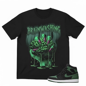 black and pine green graphic tee