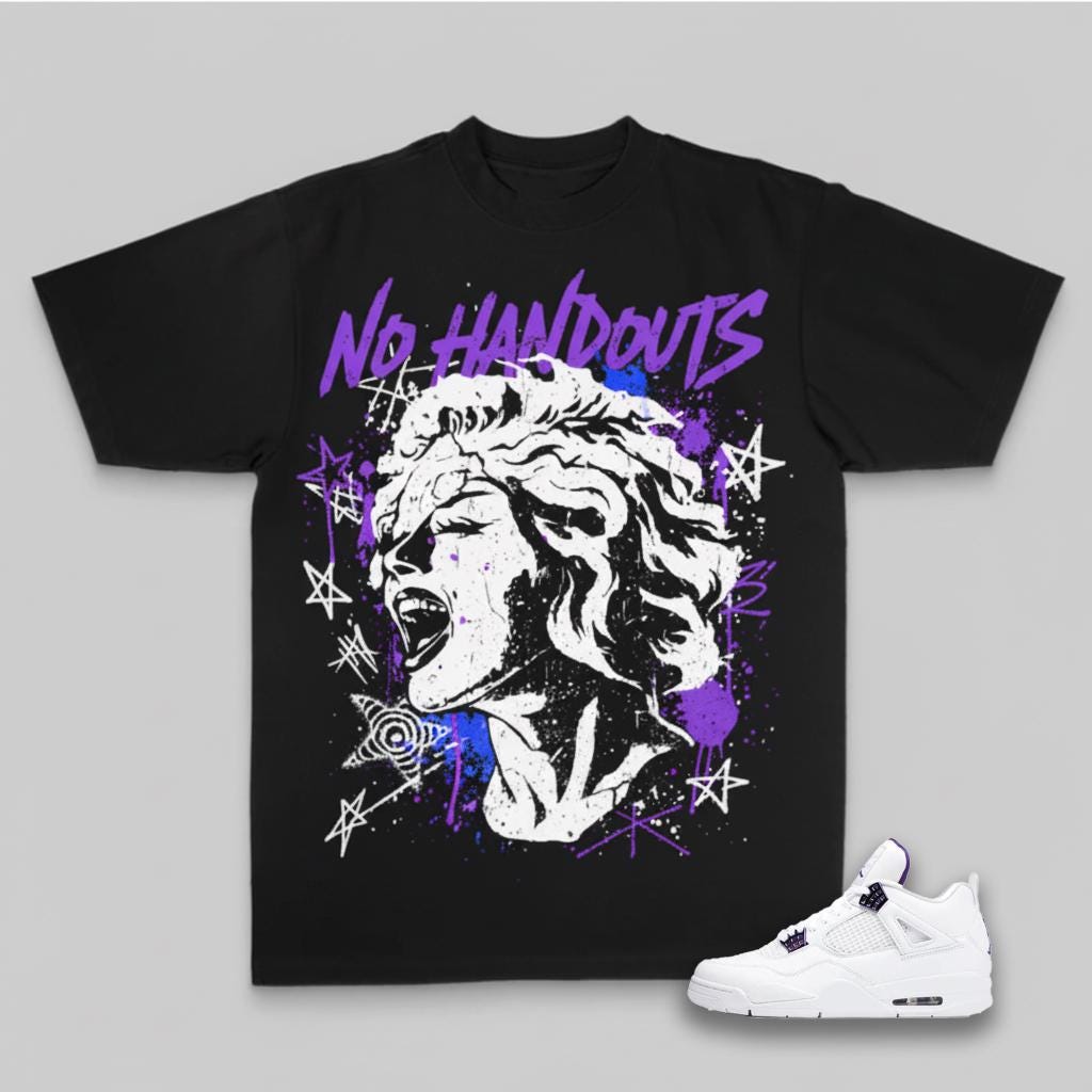 jordan 4 metallic purple shirt