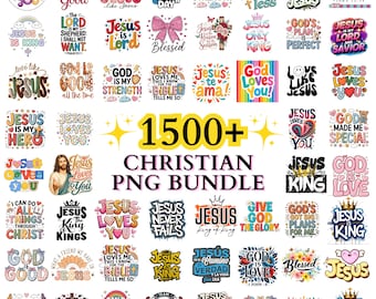 Bundle Png chrétien, Faith Png, Clipart de verset de la Bible, Jésus Png, Sublimation religieuse, graphiques de l'église, téléchargement immédiat