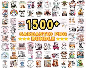 Sarcastic Png Bundle Funny Quote Clipart Snarky Saying Png Humorous Sublimation Graphic Digital Download