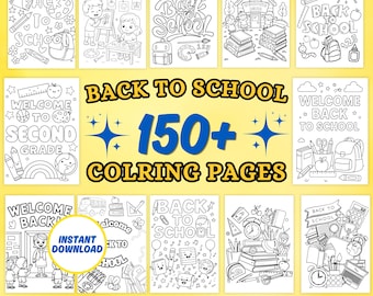 Plus de 150 pages à colorier pour la rentrée des classes au format PDF | Cahier d'activités scolaires | Feuilles à colorier pour la rentrée des classes | Feuille de travail en classe