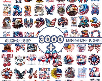Ensemble patriotique PNG SVG du 4 juillet | Graphismes vectoriels de fête de l'indépendance | Etats-Unis Sublimation Designs | Fichiers de découpe Cricut | Téléchargement numérique
