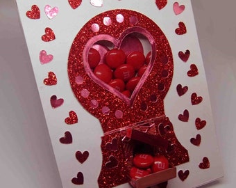 Valentine Working Bubble Gum/Candy Machine Card DIY - Instant Download SVG - PDF Templates