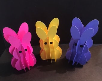 SVG File - "Peeps" Bunny Sliceform and Pop Up Card - DIY - Cricut Explore, Maker, Venture, Silhouette