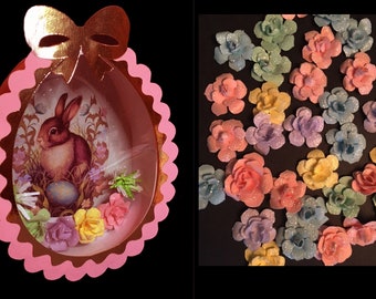 SVG File - Easter Egg Diorama and Sugar Flowers - Shadowbox - DIY - Cricut Explore, Maker, Silhouette