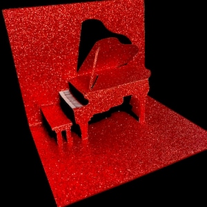 SVG File - PoP Up Grand Piano Card - DIY Project - Cricut Explore, Maker, JoyX, Venture, Silhouette