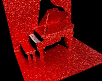 SVG File - PoP Up Grand Piano Card - DIY Project - Cricut Explore, Maker, JoyX, Venture, Silhouette