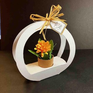 SVG-DATEI - Hochzeit/Muttertag Löwenzahn-Blumentopf-Partybevorzugung/Geschenk - DIY - Cricut Entdecke, Hersteller, Freude X, Risiko, Silhouette