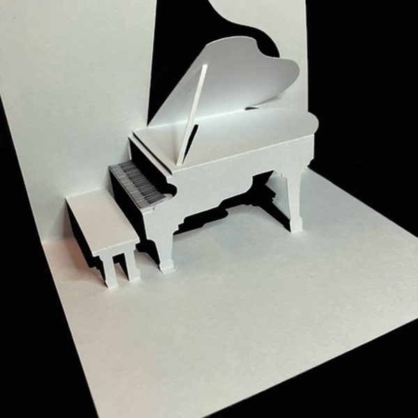 SVG File - PoP Up Grand Piano Card - DIY Project - Cricut Explore, Maker, JoyX, Venture, Silhouette