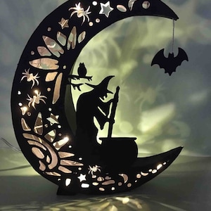SVG - Halloween Hexe und Mondlicht - DIY - Cricut