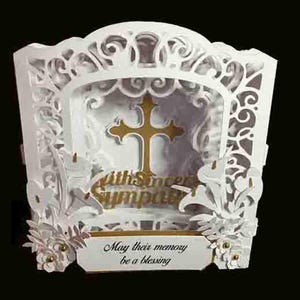 Plik SVG - Karta kondolencyjna 3D z tunelem - 3D DIY - Cricut Explore, Maker, Venture, JoyX, Silhouette
