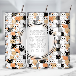 Cat Mom Gift Tumbler Wrap Png 20 Oz Skinny Tumbler Funny Cat Cute Cat Sublimation Design - Cat Lover Owner Pet Lover Gift Digital Download