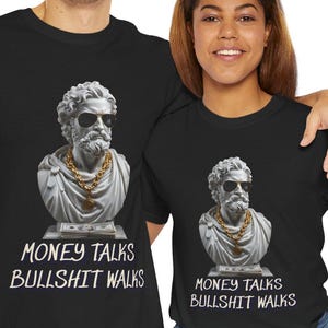 Money Talks T-shirt, Rich People Unisex Heavy Cotton Tee, Finance Tee, Wealthy Shirt, Success Apparel, Cash Top Lips, Luxury Graphic Tee