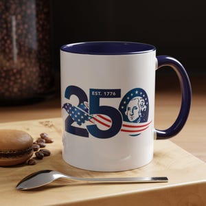 USA 250 Years Independence Mug, USA Pr, Patriotic Vintage Distressed Flag Coffee Mug, History Drinkware, 1776 2026 American Anniversary Gift