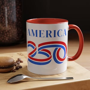 USA 250 Years Independence Mug, 1776 2026 American Anniversary Gift, USA Pr, Patriotic Vintage Distressed Flag Coffee Mug, History Drinkware