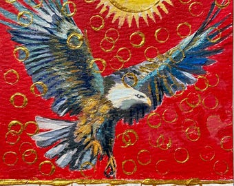 EAGLE in the GLORY - 8” x 12” Metallic Photo Reproduction