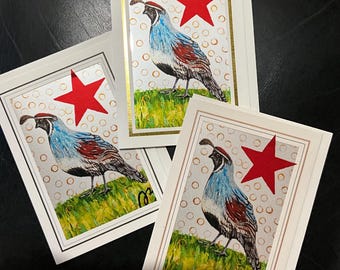 California Quail - 3 Card Set