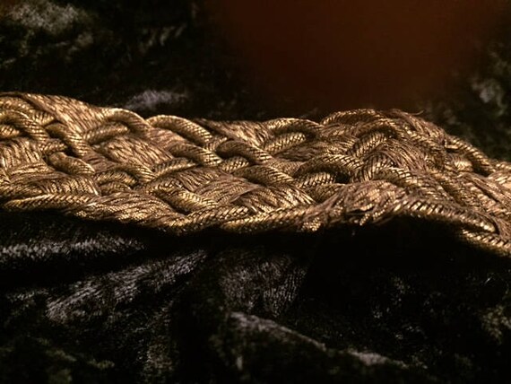 Bullion Metallic Victorian Headwrap or Dress Decor