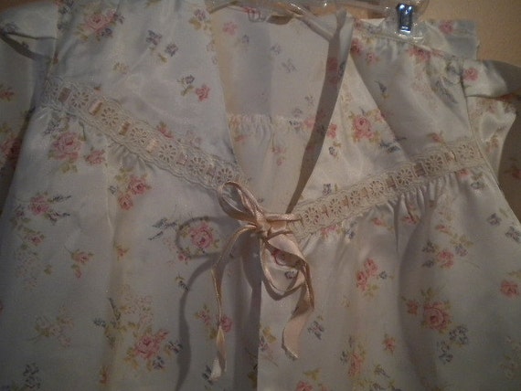 Silk like SOFT vintage 1940s rose pajamas (FFs113… - image 1