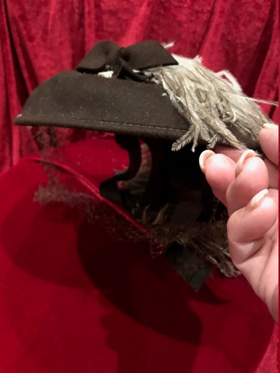 Ostrich Feather Felt Hat  (FFs5244) - image 2