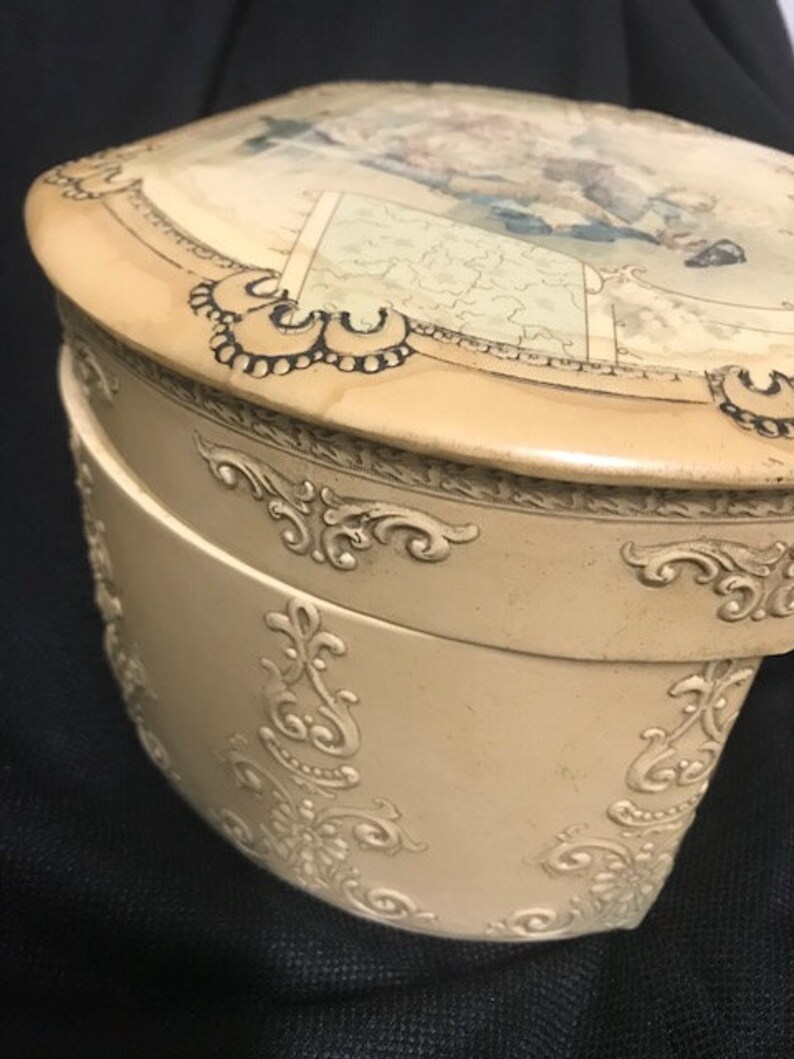 Collars & Cuffs Victorian Celluloid embossed hinged box Etsy