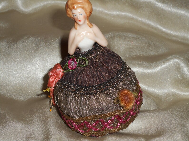 Half Doll Pin Cushion Artist Creation of Vintage Millinary Etsy