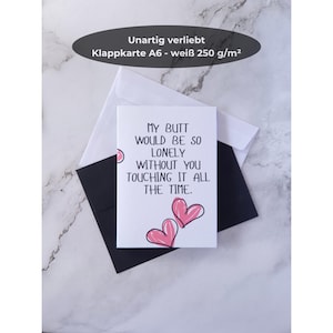 Romantische Karte für Partner | Pärchen Geschenkidee | hangefertigte Klappkarte A6 mit Umschlag | Lieblingsmensch geschenk idee