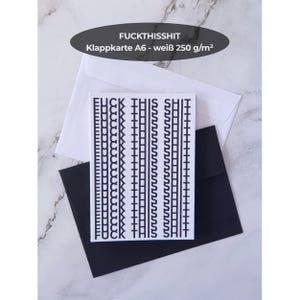 Lustige Karte | Witzige A6 Klappkarte mit schwarzem Humor | Sarkastische Grußkarte für Geburtstag, Trennung oder schlechte Tage