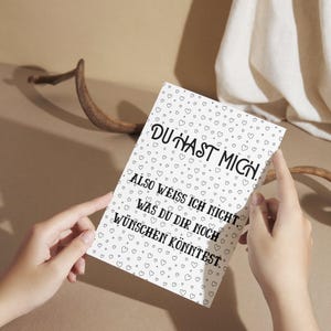 DU HAST MICH Geschenk Karte | Partner Geschenkidee zu jedem Anlass | printable gift card with love