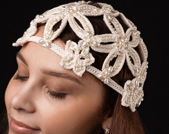 Crochet pattern hat pearls beanie summer flower hat Boho style headwear pattern + video tutorial DIY Lace crocheting hat woman pattern