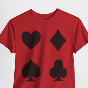 Camiseta con estampado de naipes para gamers, ropa informal, regalos para jugadores de cartas, camiseta unisex de algodón, ropa divertida para fiestas, ropa para noches de póker.