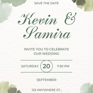 Video Wedding Invitation – Custom Digital Invite, Animated, Editable Template for Modern Save the Date & RSVP