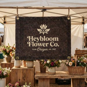 Custom Canvas Banner | Hand Dyeing and Printing Canvas Sign | Custom Sign For Home, Business, Bakery Shop Sign | Tent Sign Wall Art