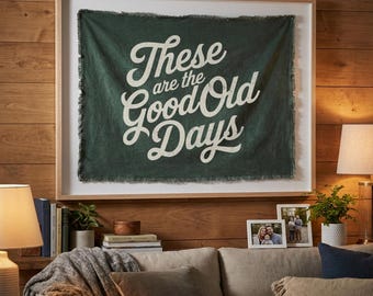 „Das sind die guten alten Zeiten“-Flagge | Wanddeko fürs Kinderzimmer | Wandbanner | Kinderzimmerdeko | Jungenzimmerdeko | Rustikales Baumwoll-Canvas-Banner