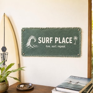 Surfbanderoll Vintage | Strandposter Våg | Vintage kustväggkonst