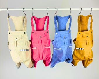 Lightweight dog pants - stylish handmade clothes for pets for warm days