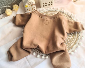 Chic Dog Apparel: Comfortable Knitted Jumpsuit for Your Pet