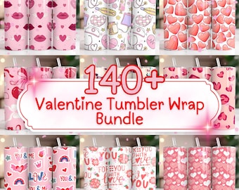 Valentine Tumbler Wrap PNG Bundle | Cute Love Design | 20oz Skinny Sublimation Wrap | Valentine’s Day Digital Download | Romantic Cup Design