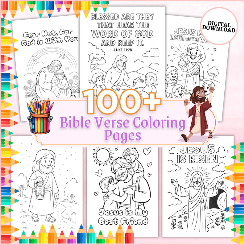Kids Bible Verse Coloring Pages | 100 Christian Coloring Pages ...