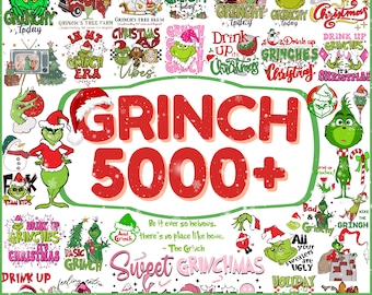 5000+ Grinch PNG Bundle | Christmas Grinch Clipart Pack | Grinch Sublimation Designs | Funny Holiday PNGs | Digital Download
